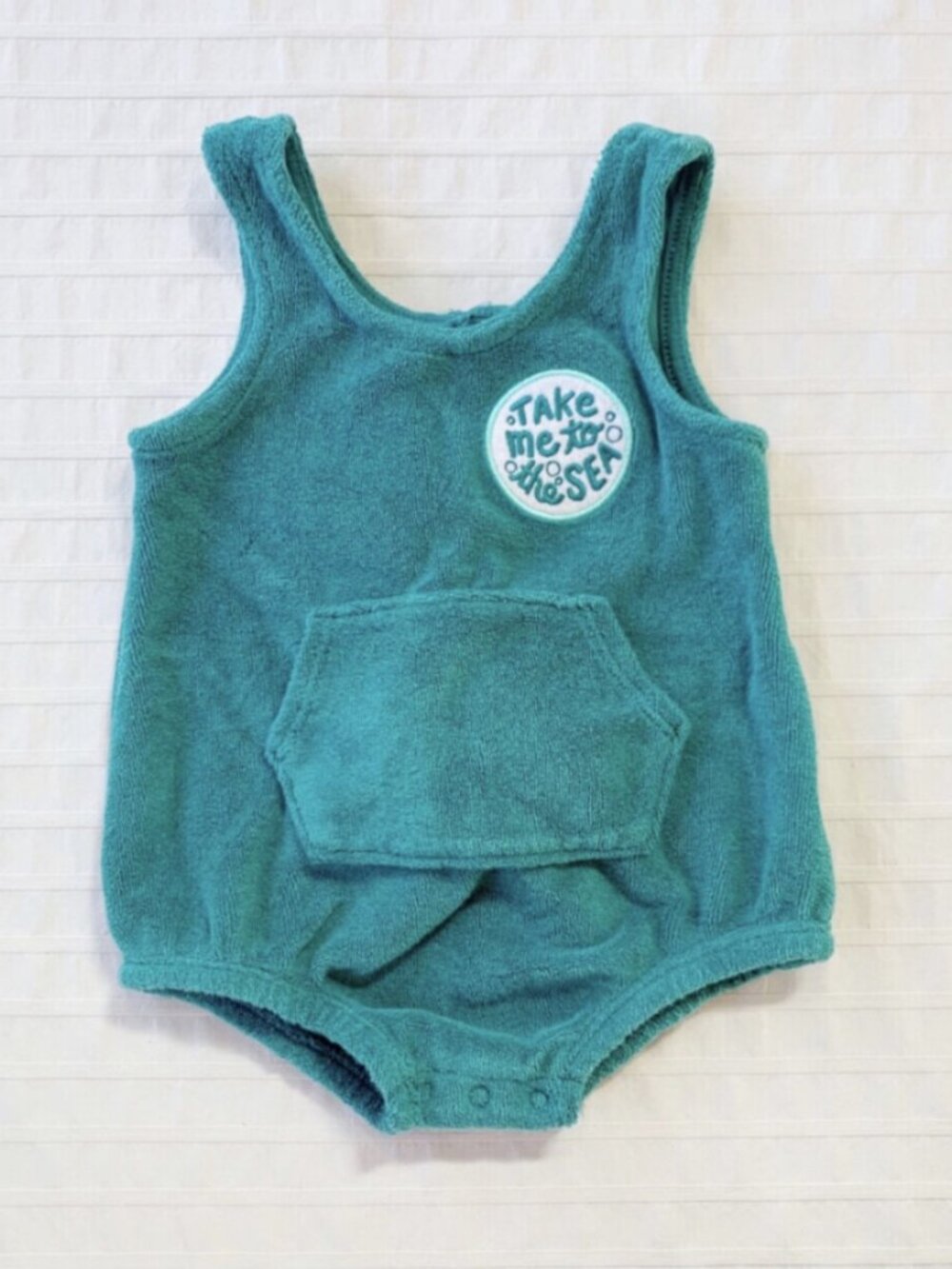 Cat & Jack Terrycloth Romper • Take Me To The Sea • 0-3 Months Good